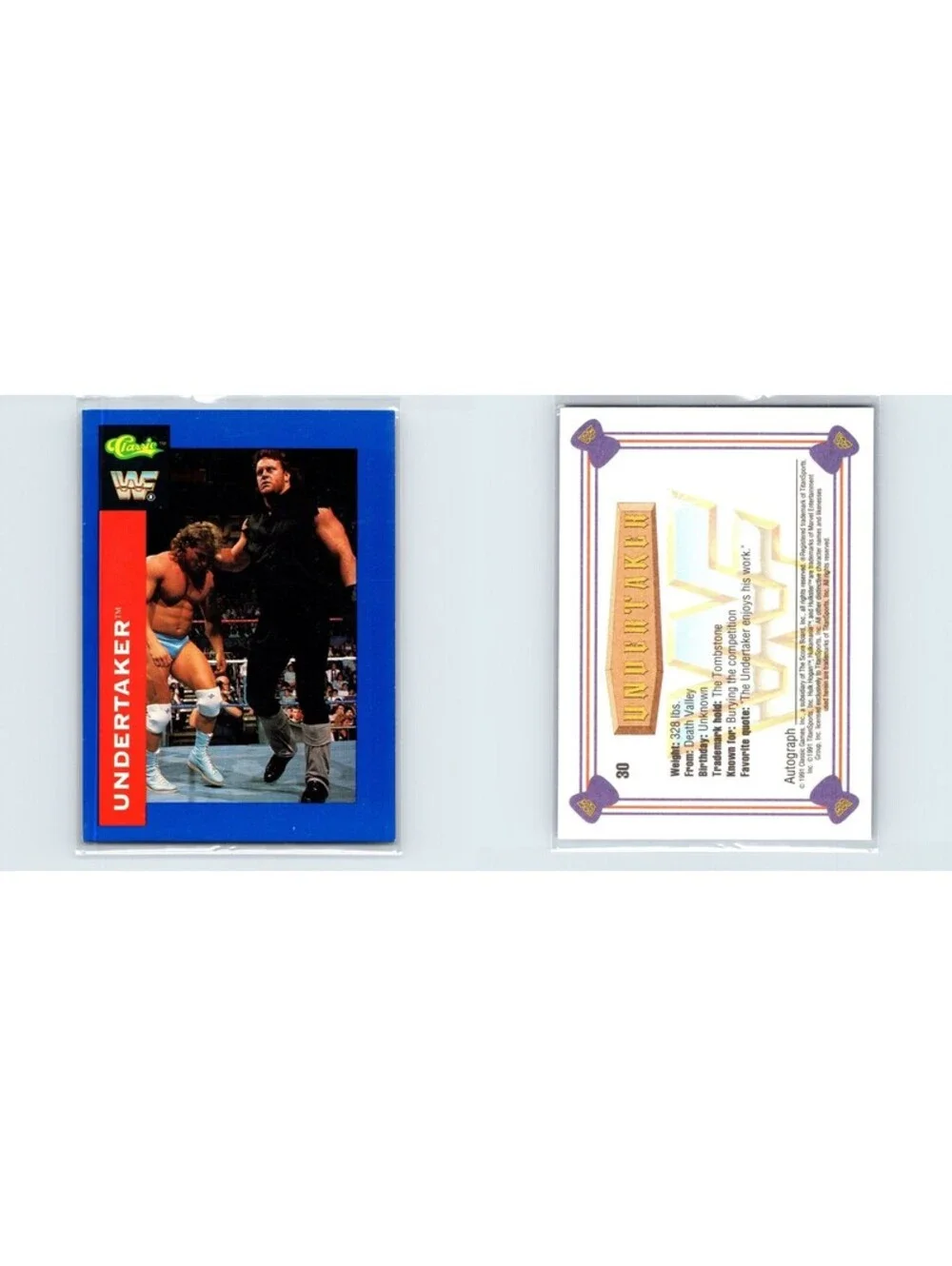1991 Classic WWF Undertaker RC #30